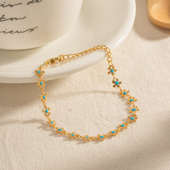 Elegant Gold-Plated Turquoise Jewelry | Floral Necklaces & Bracelets