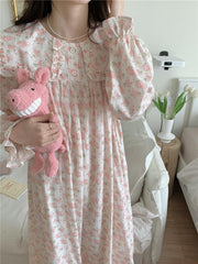 Women's Autumn Long-sleeved Cotton Pajamas Nightdress Home Wear Lounge wear