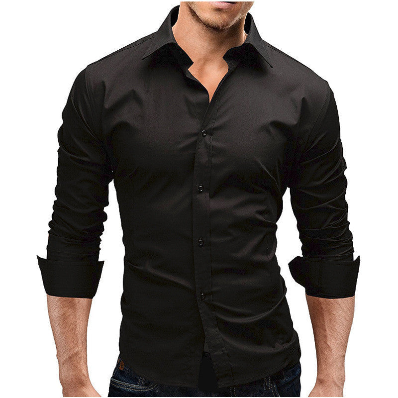 Men Slim Cotton Fitted Dress Shirts for Men Cotton Long Sleeve Button Shirt Wrinkle Free Stretch Top Business Work Formal Shirt, lioness-love