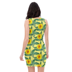 Summertime Sunflowers Bodycon Dress, lioness-love