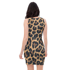 Leopard Print Women’s Bodycon Dress, lioness-love