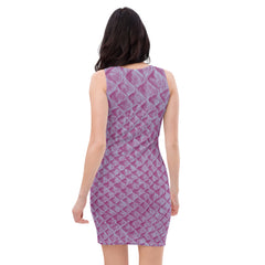 Purple Snake Print Bodycon Dress, lioness-love