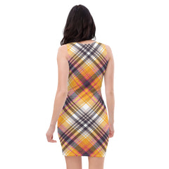 Plaid Pattern Fitted Mini Dress, lioness-love