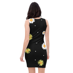 "Daisy Dreams: Dandelion Print Spring and Summer Fitted Dress", lioness-love