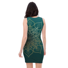 Fashion Forward Mandala Muse Fitted Dress, lioness-love