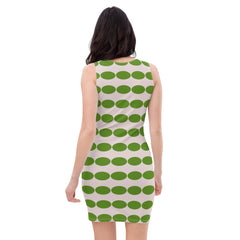 "Timeless Elegance: Women’s Vintage Green Print Fitted Dress" lioness-love