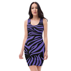 Chic Zebra Print Fashion Fitted Dress, lioness-love