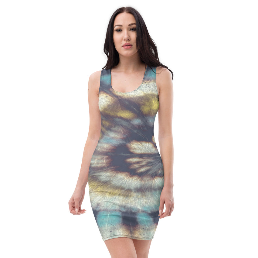 Tie Dye Boho Print Dress, Designer Dress, lioness-love