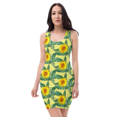 Summertime Sunflowers Bodycon Dress, lioness-love