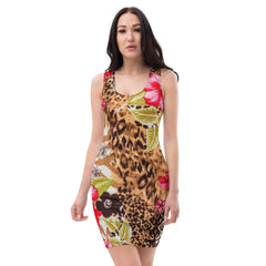 Embrace the Wild: Jungle-Love Fitted Dress for a Fabulous Statement, lioness-love