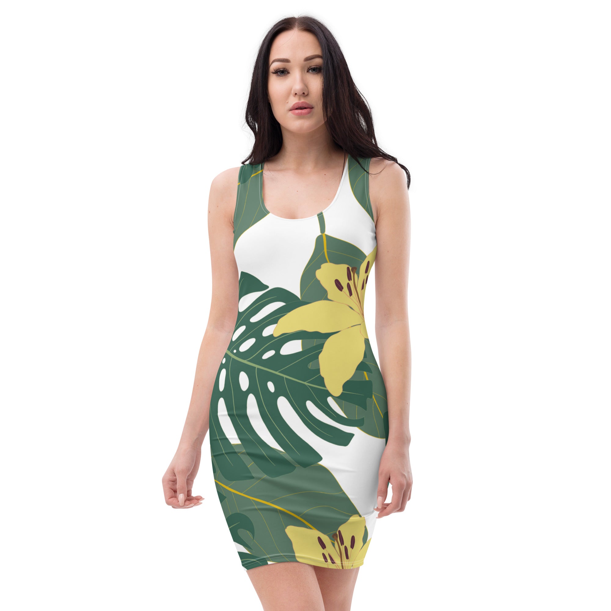 Tropical Hibiscus Mini Summer Dress lioness-love