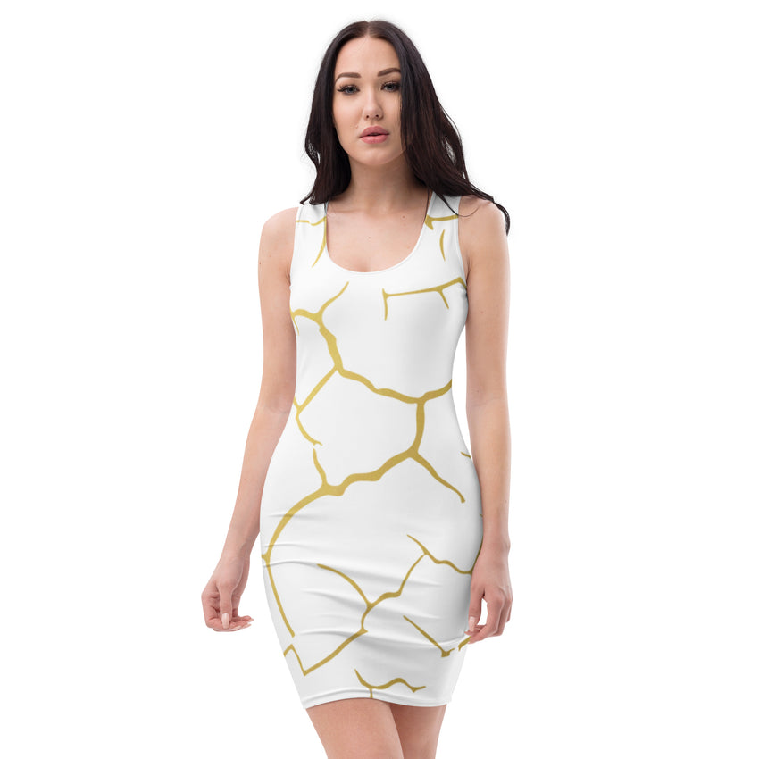 Marble Gold and White Dress, lioness-love