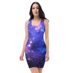 "Stellar Chic: Cosmic Design Mini Fitted Dress", lioness-love