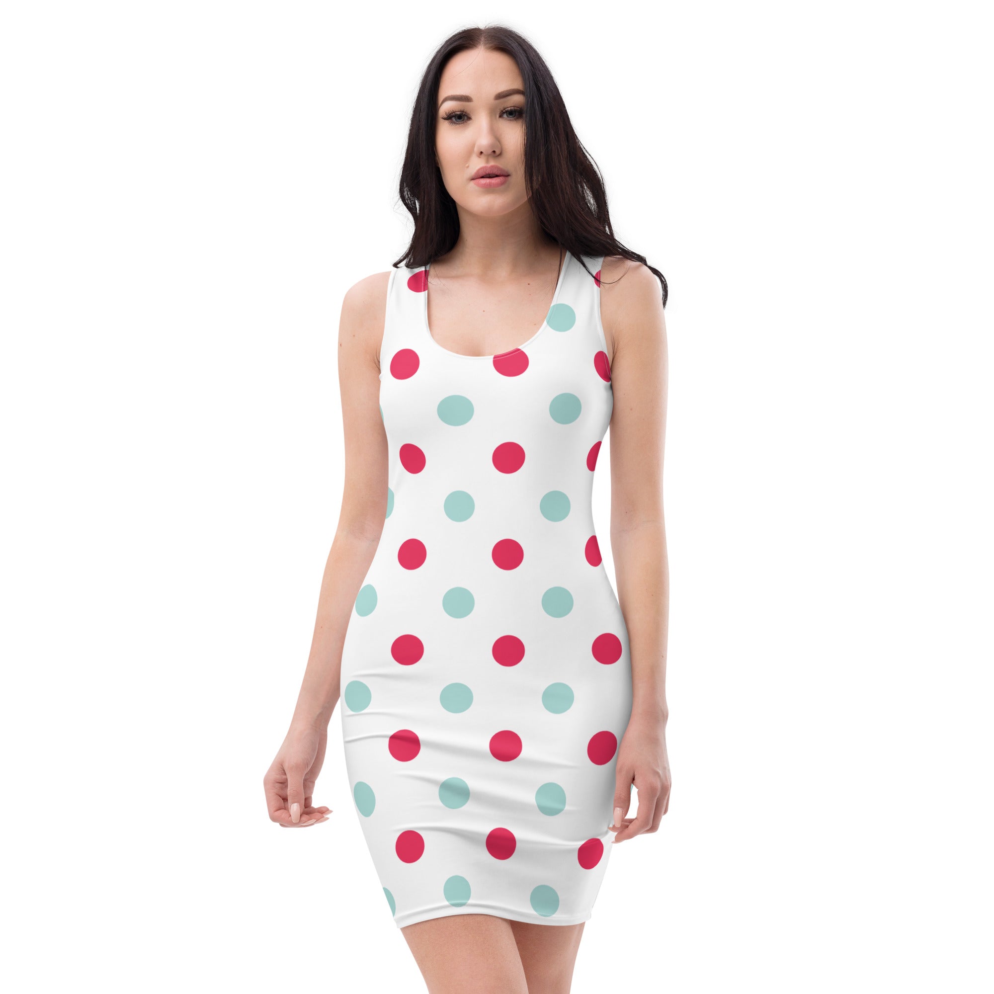 "Chic Dots: Stylish Polka Dot Mini Fitted Dress", lioness-love