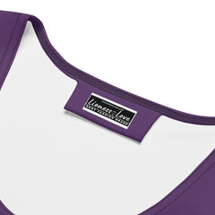 "Regal Plum: Solid Purple Print Fitted Dress", lioness-love