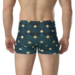 Blue boxer with Golden print for men