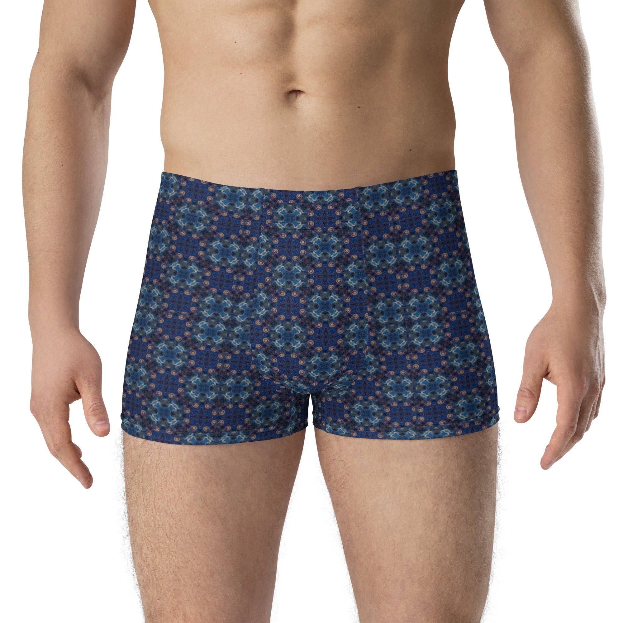 Vibrant and colorful all-over print boxer briefs for men