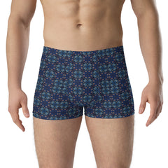 Vibrant and colorful all-over print boxer briefs for men