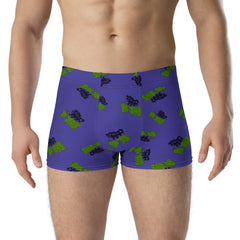Stylish blue grapes printed boxers for men lioness-love.com