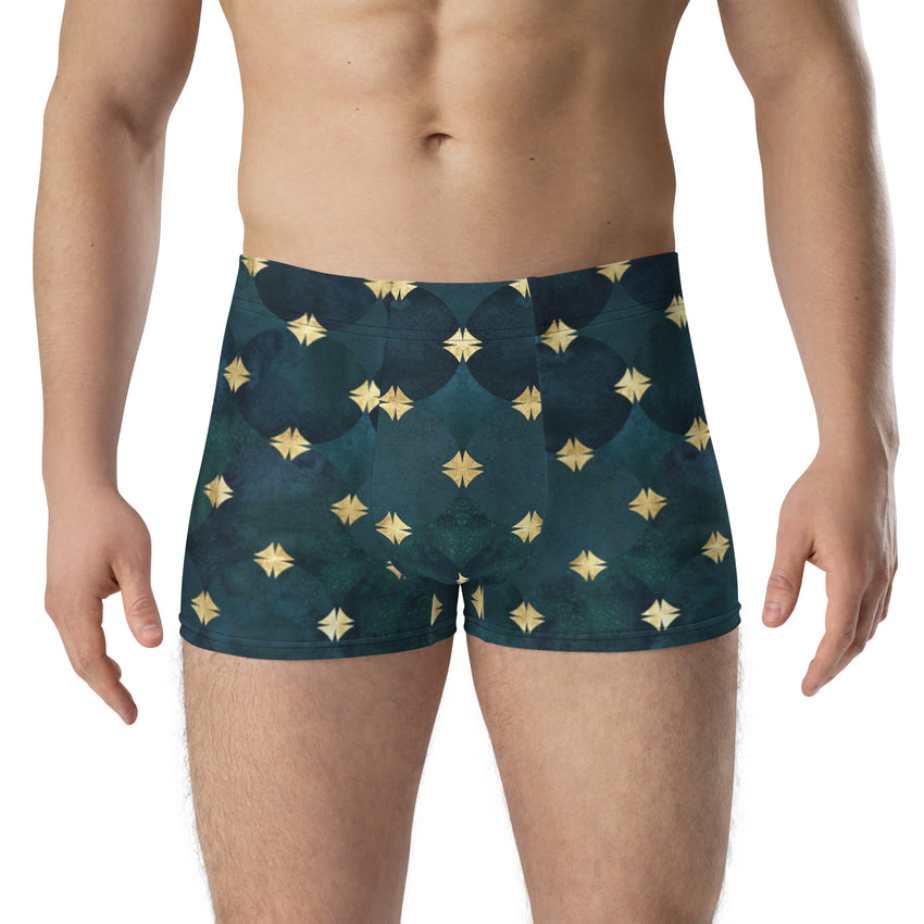  Luxury men's boxer shorts with golden print