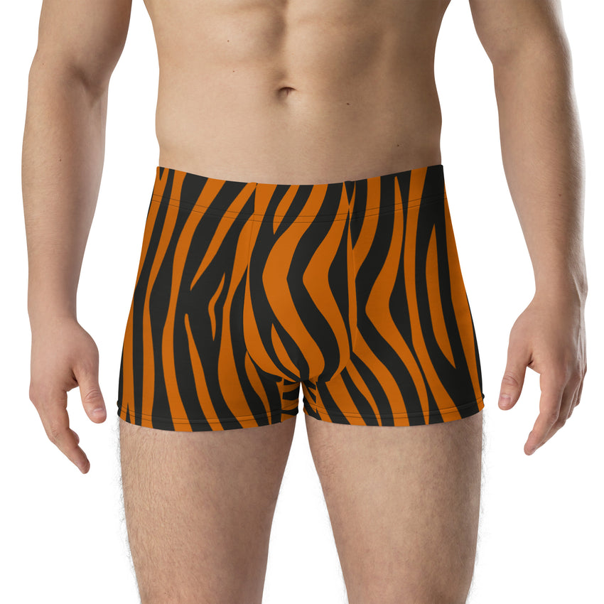 Trendy tiger pattern boxer shorts for men