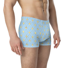 Sky blue boxer with Golden print for men’s