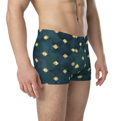 Blue boxer with Golden print for men