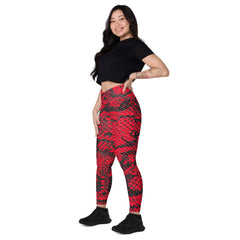 Crossover leggings with pockets