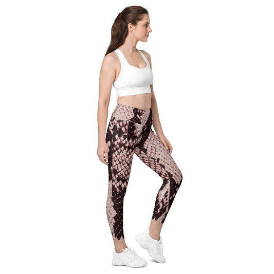 Snake Printed Leggings with Pockets, lioness-love