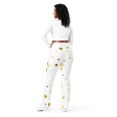 Women’s Gold Star Flare Leggings, lioness-love