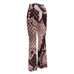 Snakeskin Printed Flare Leggings