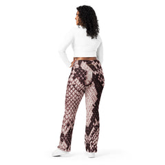 Snakeskin Printed Flare Leggings