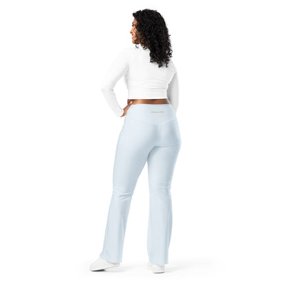 Solid Soft Blue Flare Leggings, lioness-love