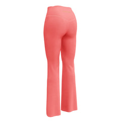 Solid Peach Flare Leggings, lioness-love