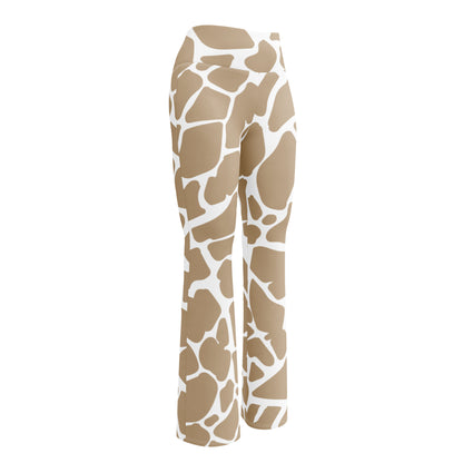 Women’s Leggings Giraffe Print Flare Leg, lioness-love