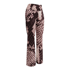 Snakeskin Printed Flare Leggings