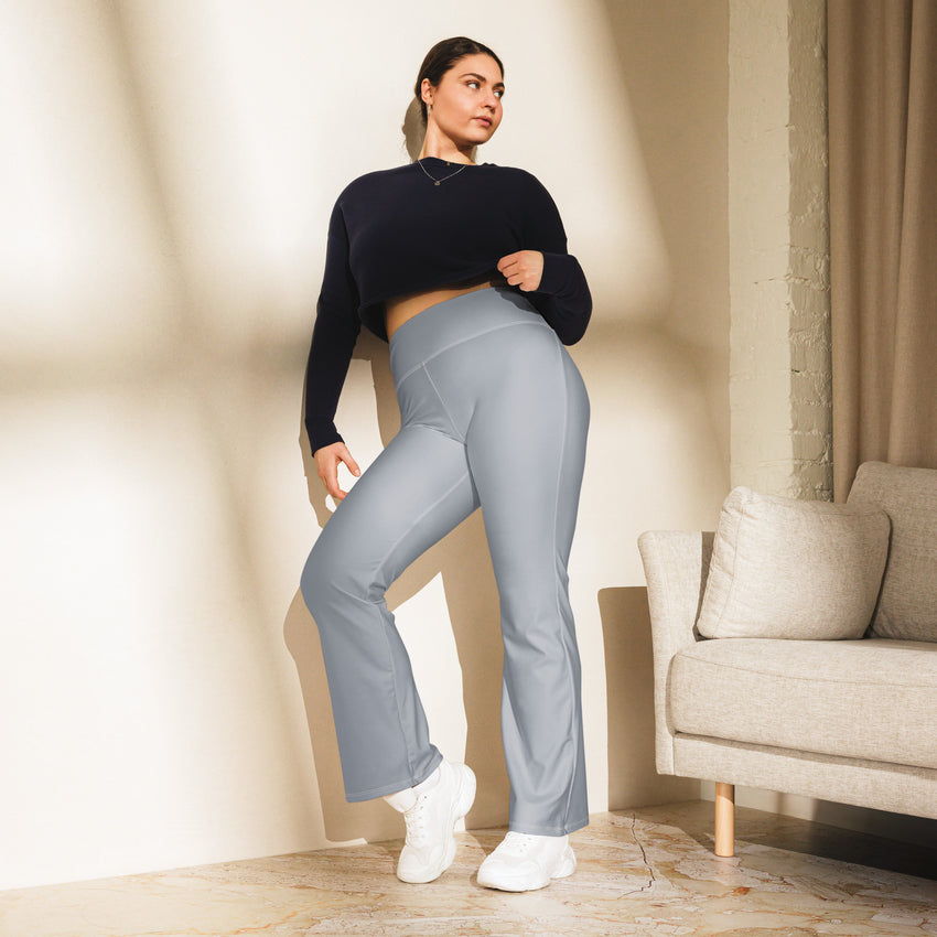 Solid Grey Flare Leggings, lioness-love