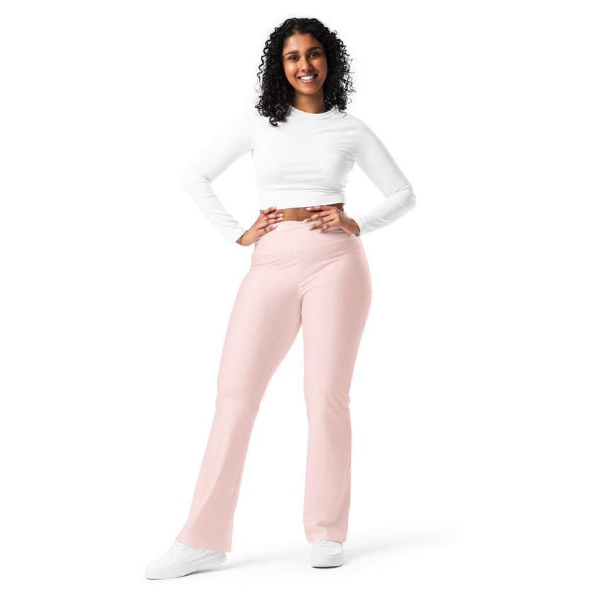 Solid Soft Pink Flare Leggings, lioness-love