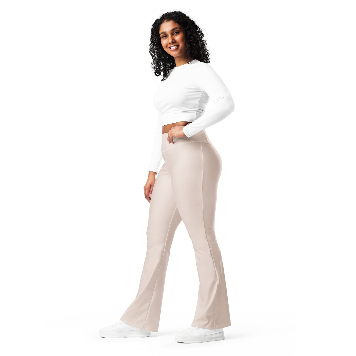 Solid Neutral Flare Leggings, lioness-love