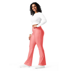 Solid Peach Flare Leggings, lioness-love