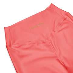 Solid Peach Flare Leggings, lioness-love