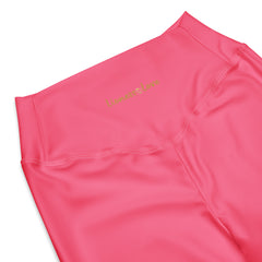 Solid Pink Flare Leggings, lioness-love