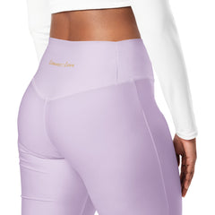 Solid Lavender Flare leggings