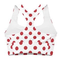 Red Polka Dots Sports Bra | Fitness Bra, lioness-love