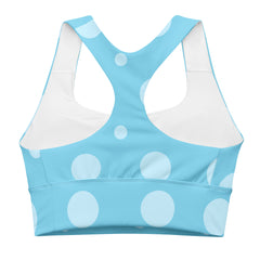Baby Blue Polka Dots Sports Bra | Fitness Bra lioness-love