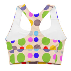 Vintage Polka Dots Sports Bra | Women Polka Dot Sports Bra, lioness-love