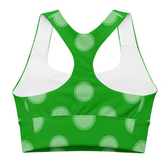 Green Polka Dots Sports Bra | Racerback Bra | Training Bra, lioness-love