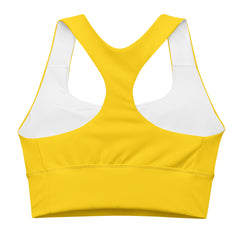 Women’s Longline Yellow Sports Bra, lioness-love