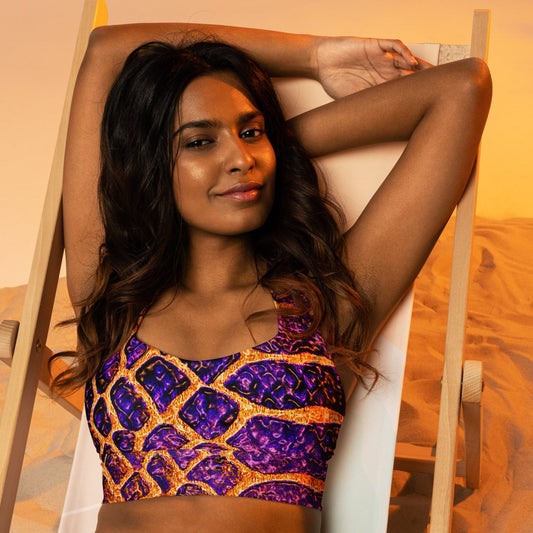 Women's Vibrant Snake Print Sports Bra