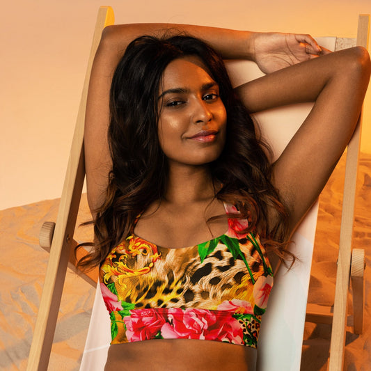 Women's Chic Jungle Animal Print Sports Bra